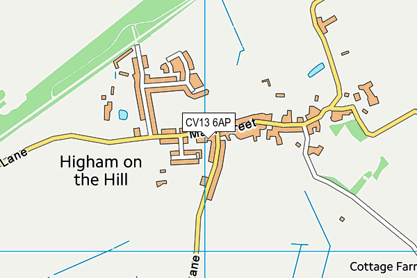 CV13 6AP map - OS VectorMap District (Ordnance Survey)