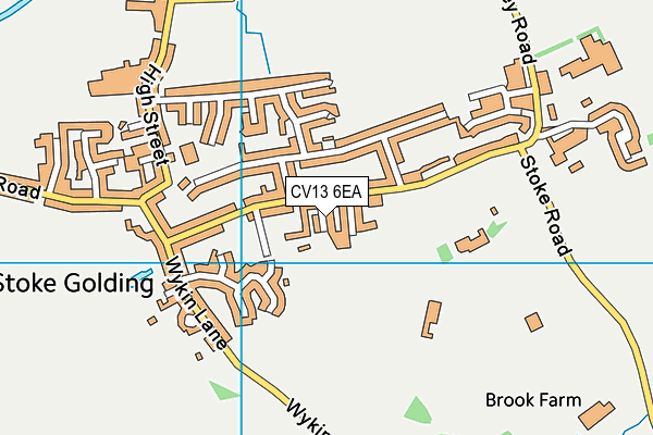 CV13 6EA map - OS VectorMap District (Ordnance Survey)