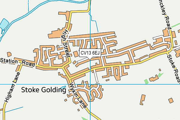 CV13 6EJ map - OS VectorMap District (Ordnance Survey)