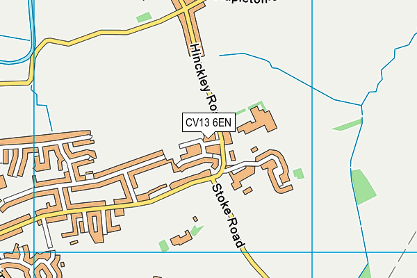 CV13 6EN map - OS VectorMap District (Ordnance Survey)