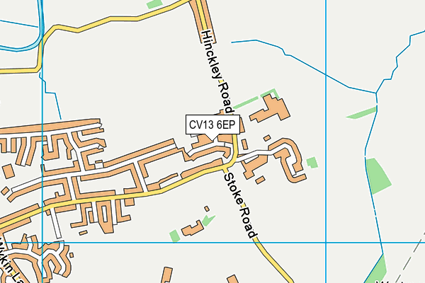 CV13 6EP map - OS VectorMap District (Ordnance Survey)