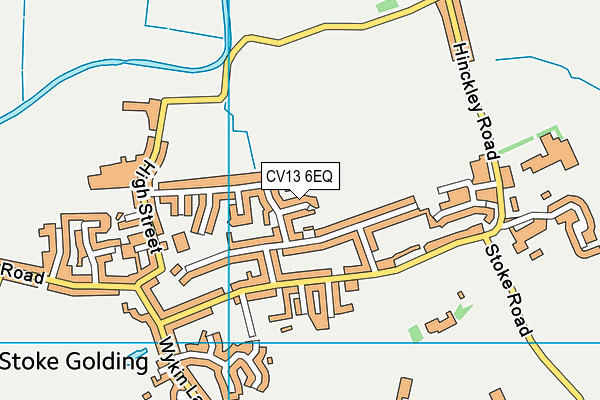 CV13 6EQ map - OS VectorMap District (Ordnance Survey)