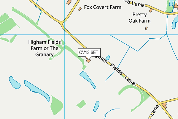 CV13 6ET map - OS VectorMap District (Ordnance Survey)