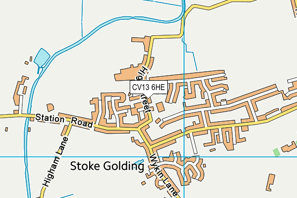 St Margaret's Church of England Primary School, Stoke Golding map (CV13 6HE) - OS VectorMap District (Ordnance Survey)