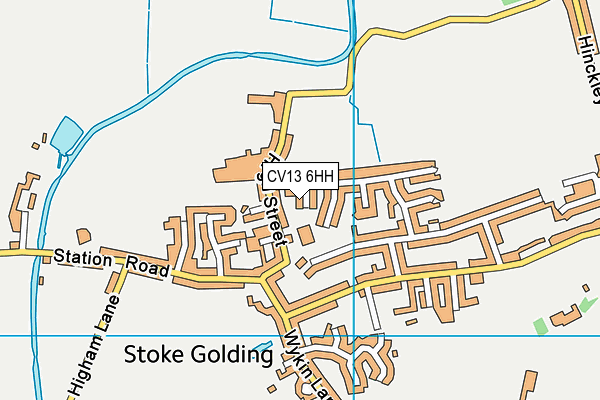 CV13 6HH map - OS VectorMap District (Ordnance Survey)