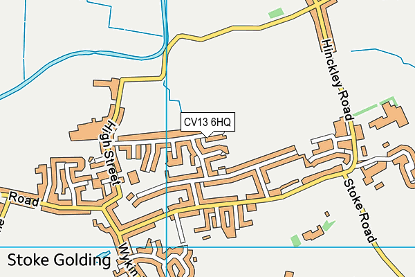 CV13 6HQ map - OS VectorMap District (Ordnance Survey)