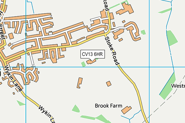 CV13 6HR map - OS VectorMap District (Ordnance Survey)