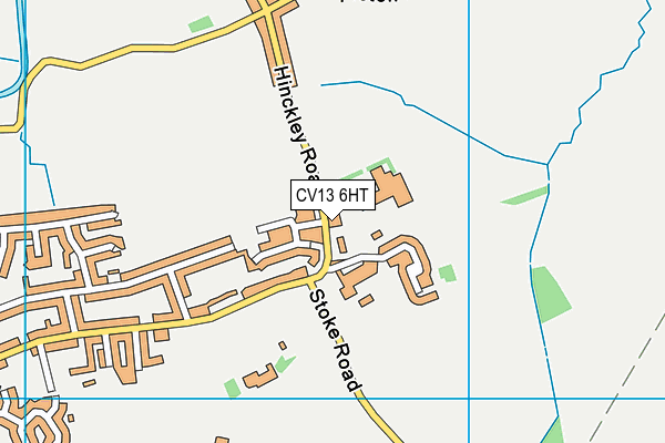 CV13 6HT map - OS VectorMap District (Ordnance Survey)
