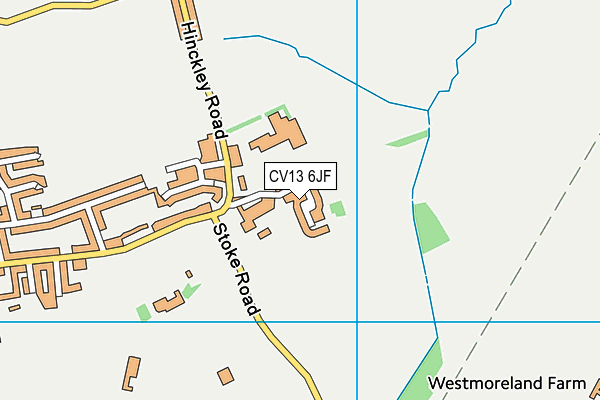 Saint Martin's Catholic Academy map (CV13 6JF) - OS VectorMap District (Ordnance Survey)