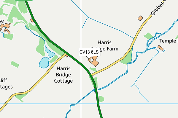 CV13 6LS map - OS VectorMap District (Ordnance Survey)