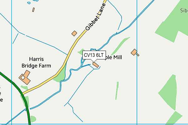 CV13 6LT map - OS VectorMap District (Ordnance Survey)
