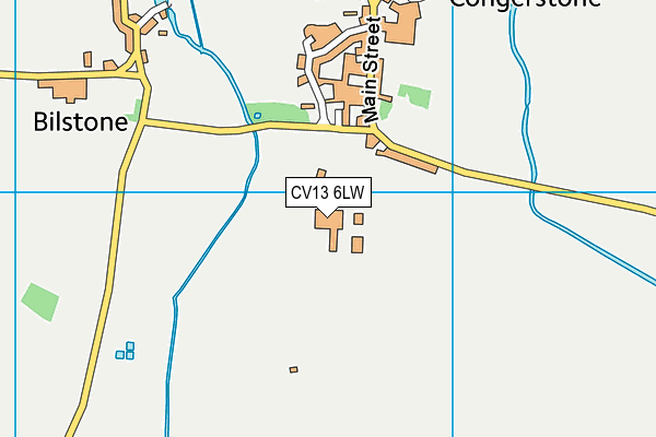 CV13 6LW map - OS VectorMap District (Ordnance Survey)