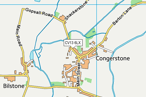 CV13 6LX map - OS VectorMap District (Ordnance Survey)
