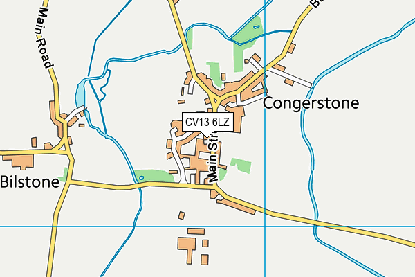 CV13 6LZ map - OS VectorMap District (Ordnance Survey)