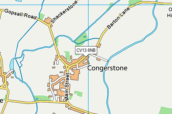 CV13 6NB map - OS VectorMap District (Ordnance Survey)