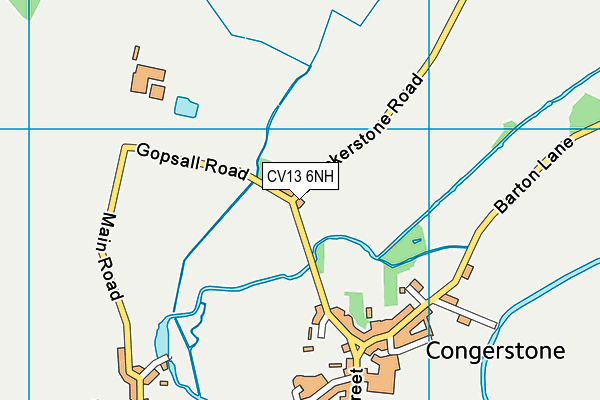 CV13 6NH map - OS VectorMap District (Ordnance Survey)