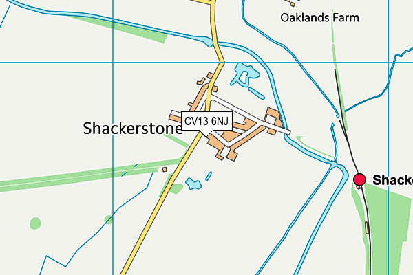 CV13 6NJ map - OS VectorMap District (Ordnance Survey)