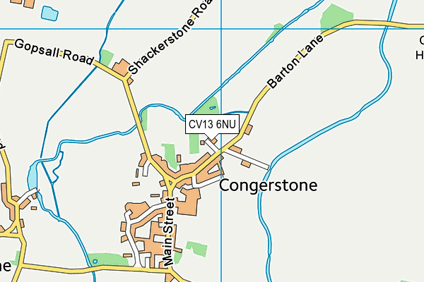 CV13 6NU map - OS VectorMap District (Ordnance Survey)