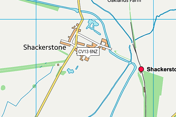 CV13 6NZ map - OS VectorMap District (Ordnance Survey)