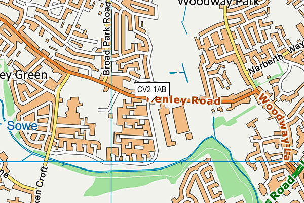 CV2 1AB map - OS VectorMap District (Ordnance Survey)