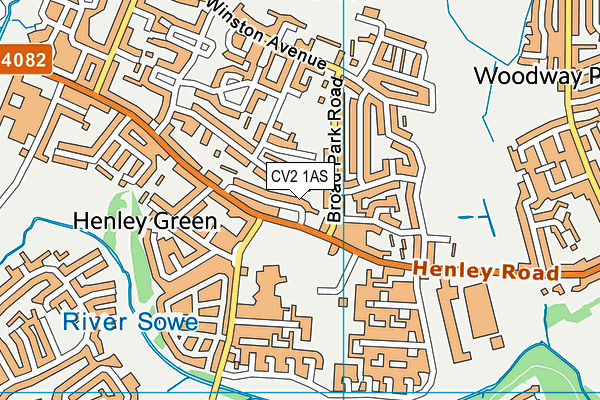 CV2 1AS map - OS VectorMap District (Ordnance Survey)