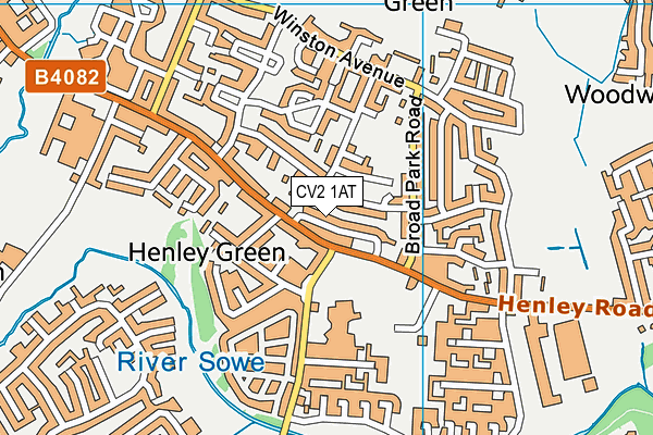 CV2 1AT map - OS VectorMap District (Ordnance Survey)