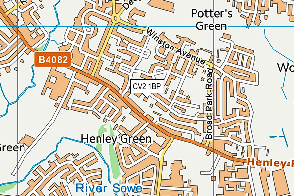 CV2 1BP map - OS VectorMap District (Ordnance Survey)