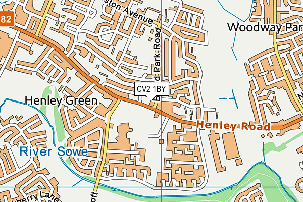 CV2 1BY map - OS VectorMap District (Ordnance Survey)