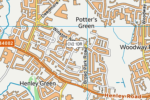 CV2 1DR map - OS VectorMap District (Ordnance Survey)