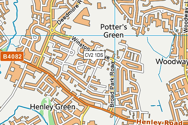 CV2 1DS map - OS VectorMap District (Ordnance Survey)