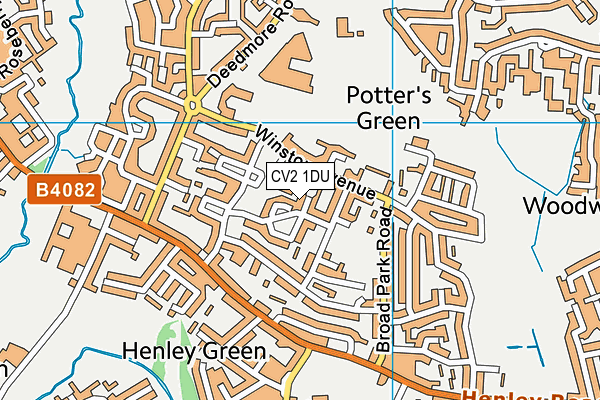 CV2 1DU map - OS VectorMap District (Ordnance Survey)