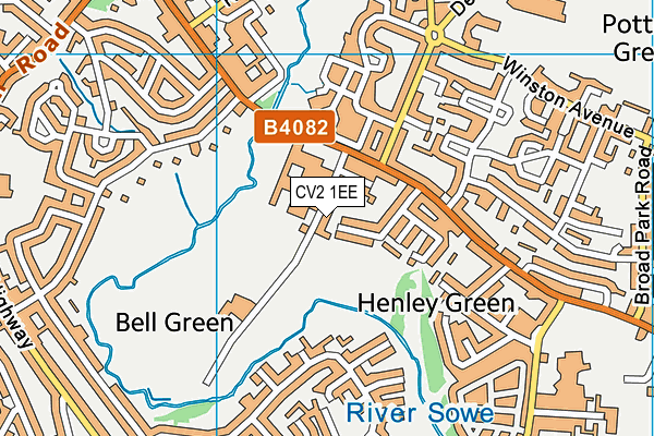 CV2 1EE map - OS VectorMap District (Ordnance Survey)