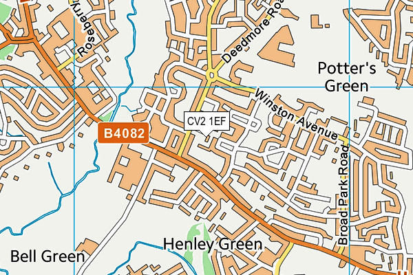 CV2 1EF map - OS VectorMap District (Ordnance Survey)