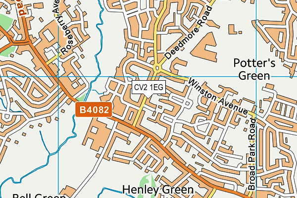 CV2 1EG map - OS VectorMap District (Ordnance Survey)