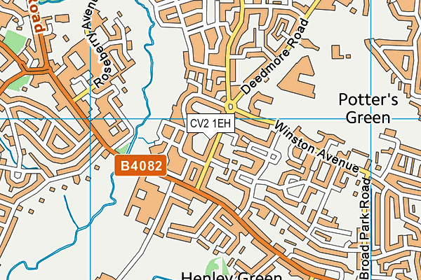 CV2 1EH map - OS VectorMap District (Ordnance Survey)