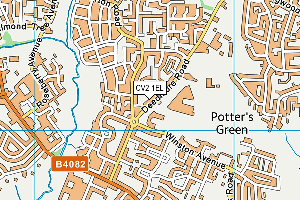 CV2 1EL map - OS VectorMap District (Ordnance Survey)