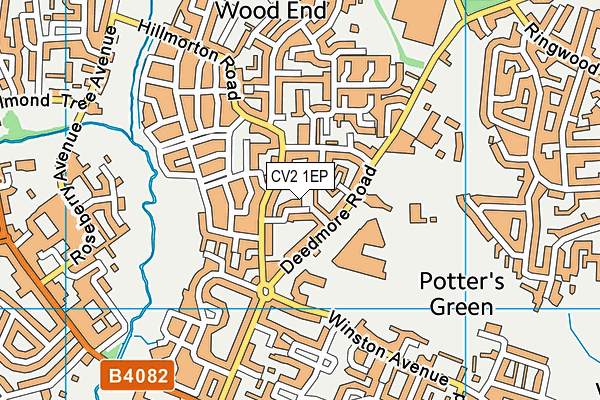 CV2 1EP map - OS VectorMap District (Ordnance Survey)