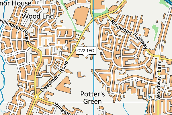 Moat House Primary School map (CV2 1EQ) - OS VectorMap District (Ordnance Survey)