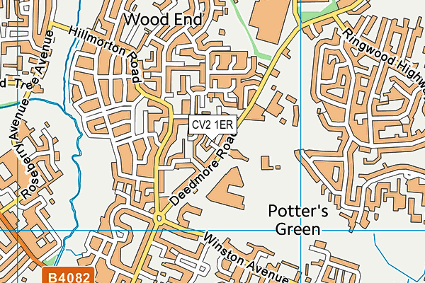 CV2 1ER map - OS VectorMap District (Ordnance Survey)