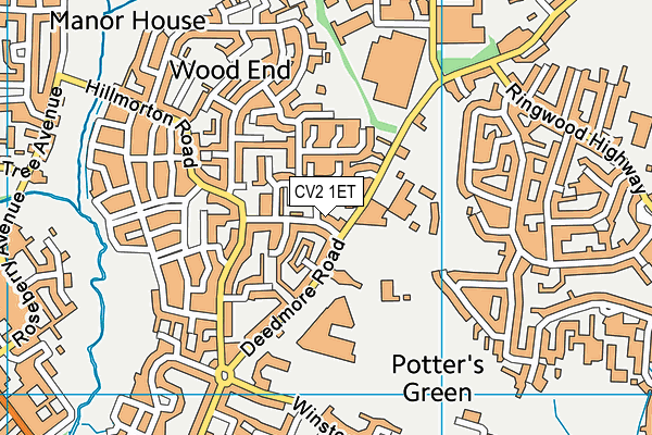 CV2 1ET map - OS VectorMap District (Ordnance Survey)