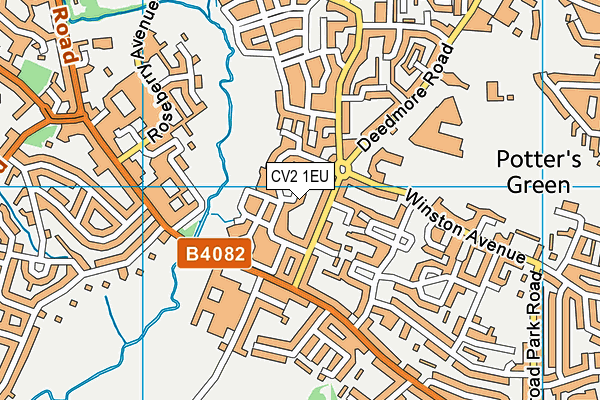 CV2 1EU map - OS VectorMap District (Ordnance Survey)