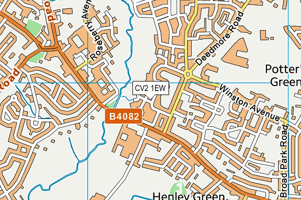 CV2 1EW map - OS VectorMap District (Ordnance Survey)