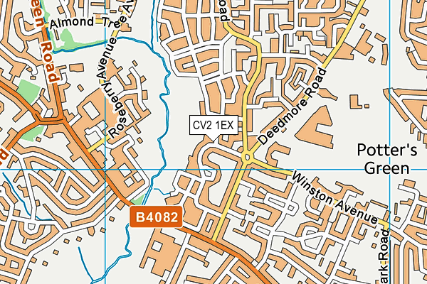 CV2 1EX map - OS VectorMap District (Ordnance Survey)