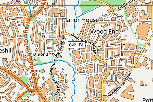 CV2 1FA map - OS VectorMap District (Ordnance Survey)