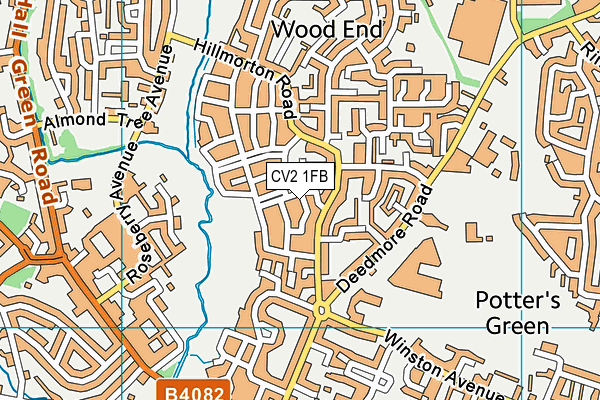 CV2 1FB map - OS VectorMap District (Ordnance Survey)