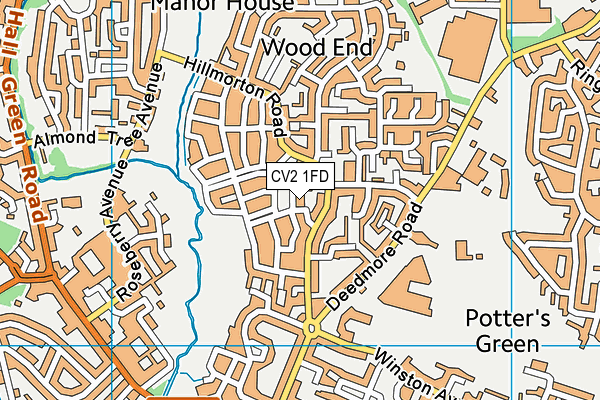 CV2 1FD map - OS VectorMap District (Ordnance Survey)