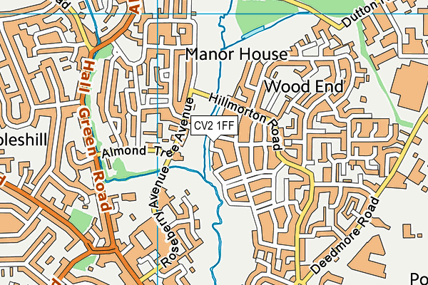 CV2 1FF map - OS VectorMap District (Ordnance Survey)