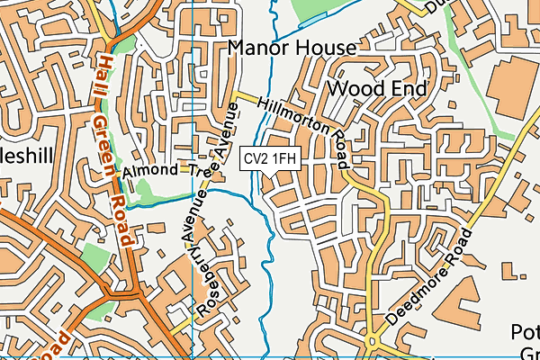 CV2 1FH map - OS VectorMap District (Ordnance Survey)