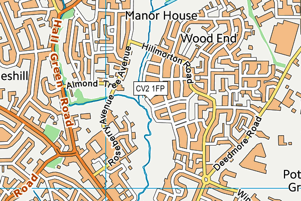 CV2 1FP map - OS VectorMap District (Ordnance Survey)