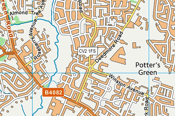 CV2 1FS map - OS VectorMap District (Ordnance Survey)